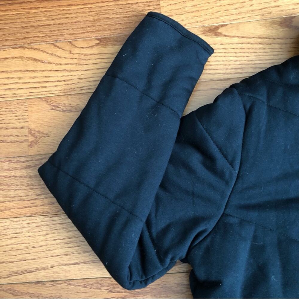 Three Dots Quilted Long Sleeves Zipper Pockets Black Jacket Women's Size M NWT - Picture 6 of 10